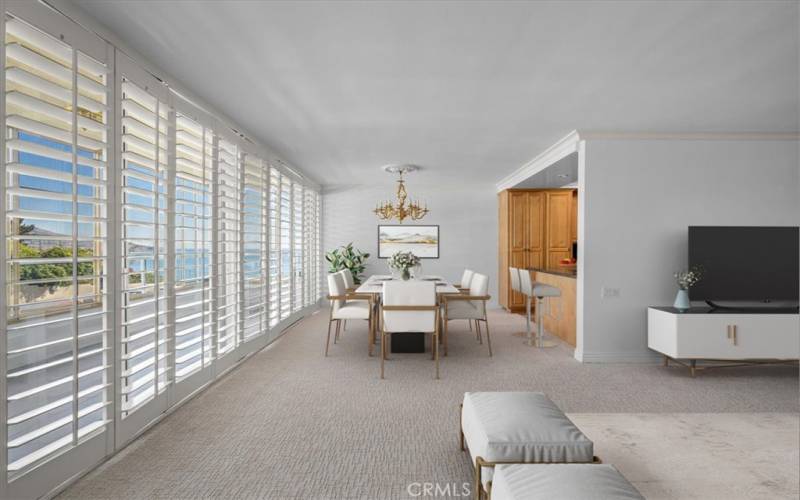 Virtually Staged Dining Room.