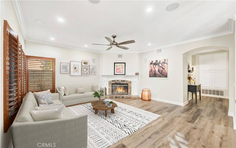 Family Room Virtually Staged