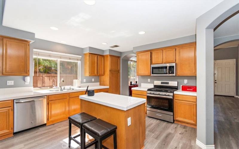 Large Kitchen with plenty of cabinets and countertops