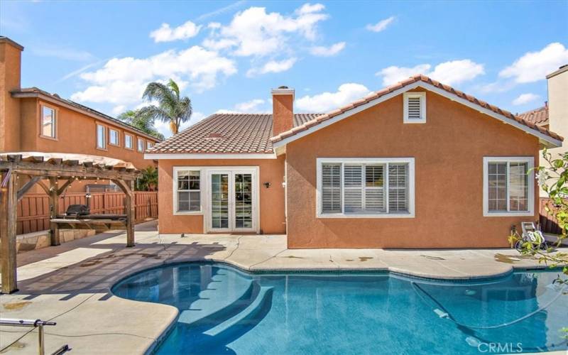 Saltwater Pool with covered patio