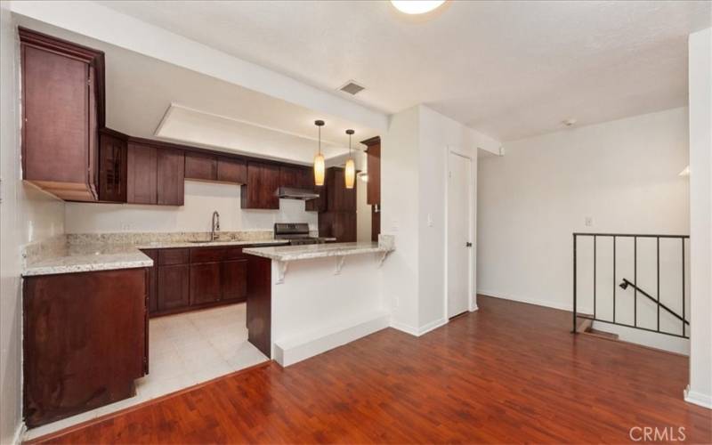 Living area with kitchen