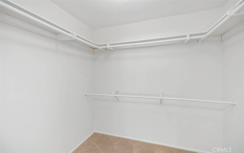 Primary Large walk-in closet.