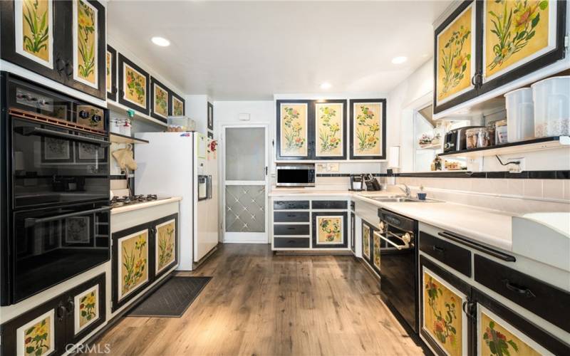 Kitchen with door to garage