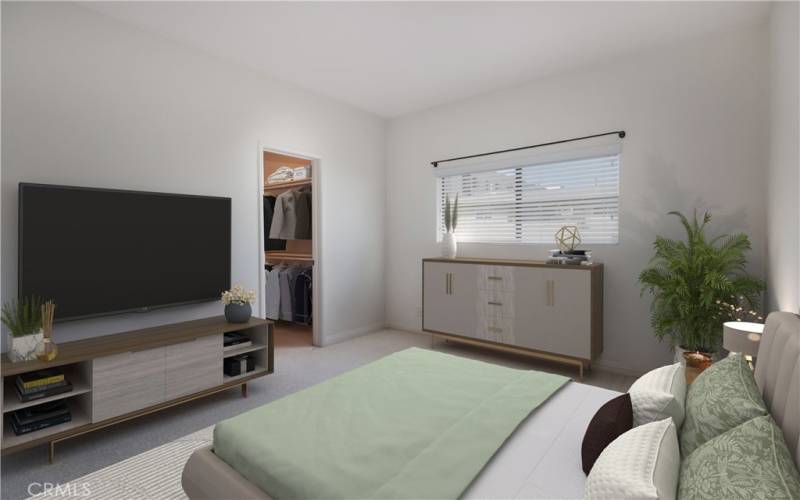 Virtually Staged Second Bedroom