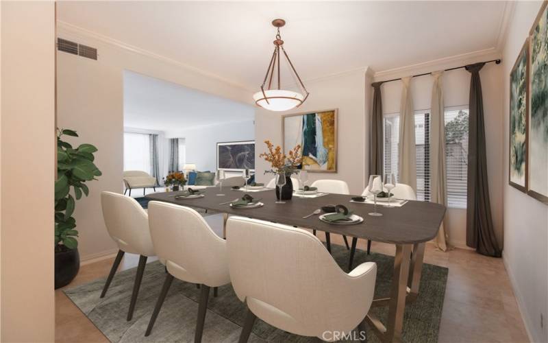 Virtually Staged Dining Room