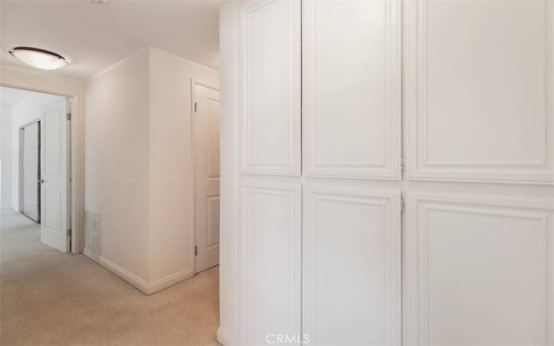 Hallway and Multiple Storage Cabinets