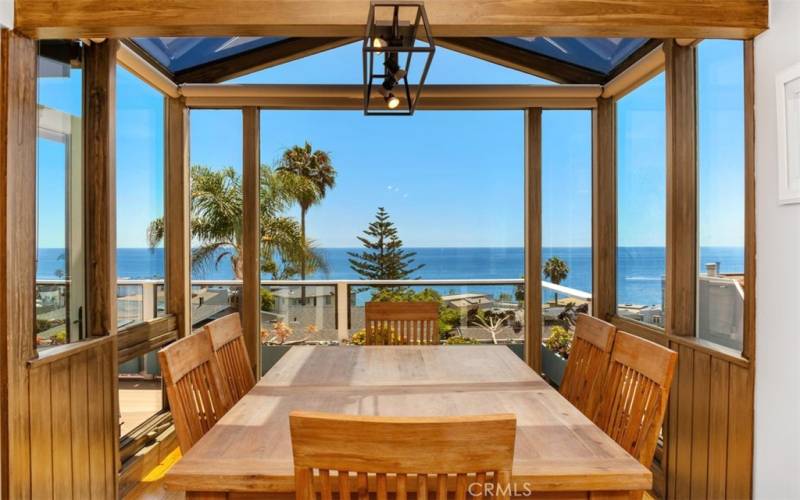 Enjoy sit down ocean views from the dining and living rooms.