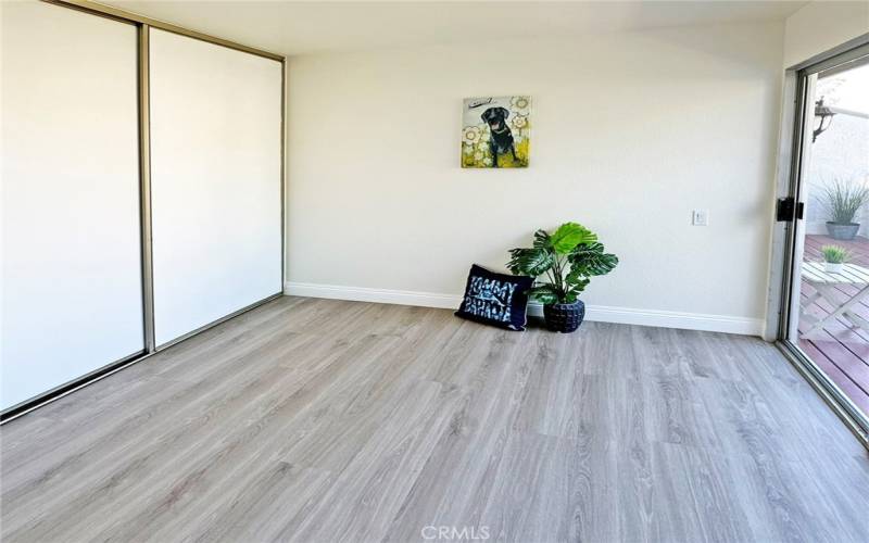 Secondary bedroom opens to balcony