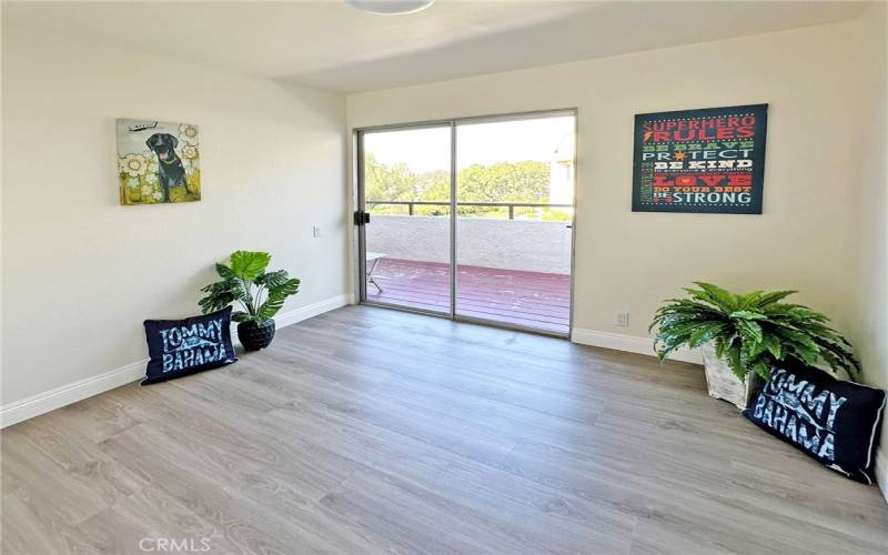 Secondary bedroom opens to balcony