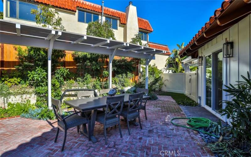 Gated courtyard entrance