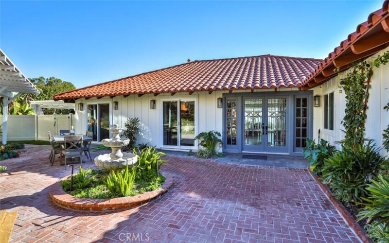 Gated courtyard entrance