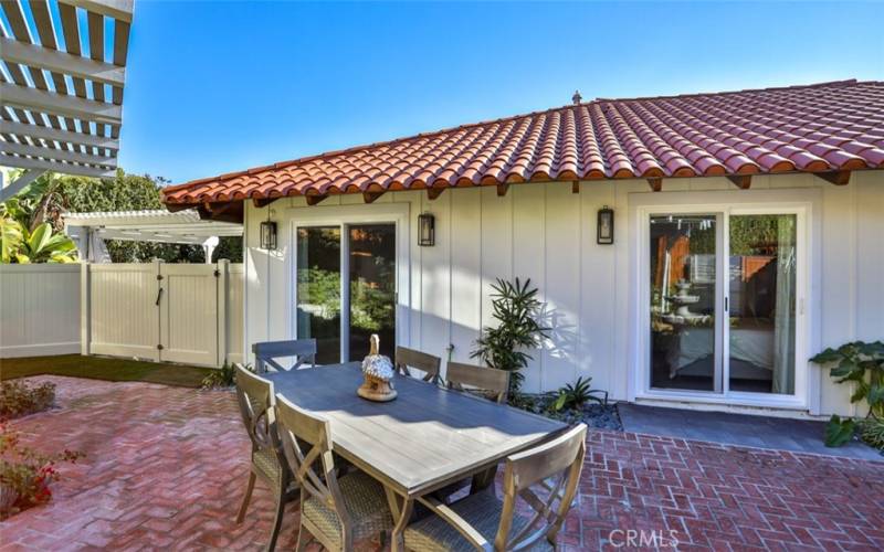 Gated courtyard entrance