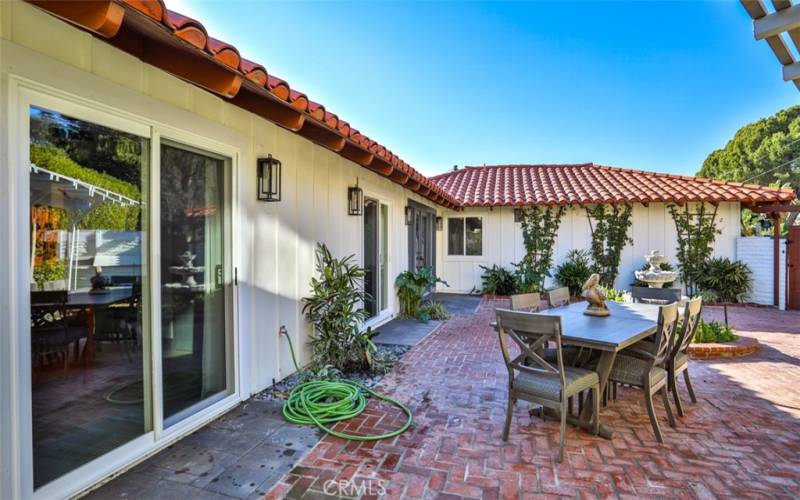 Gated courtyard entrance