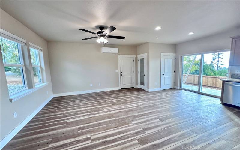 Living room open to kitchen