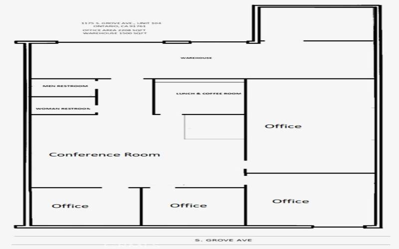 Floor Plan - 1175 S Grove Ave, Suite 104, Ontario