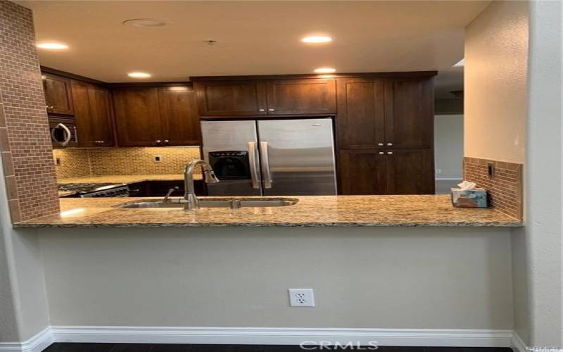 Here is a look at the breakfast bar looking into the kitchen