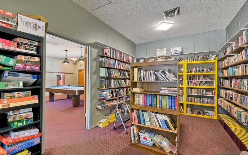 Clubhouse reading area