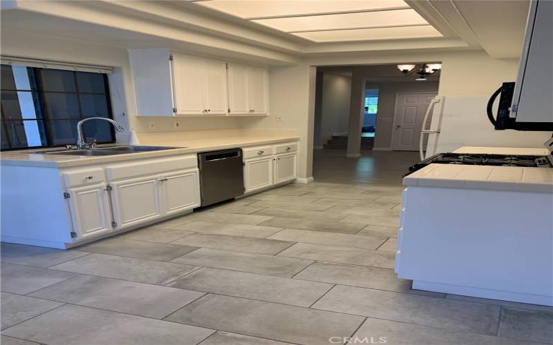 Kitchen with tile floors