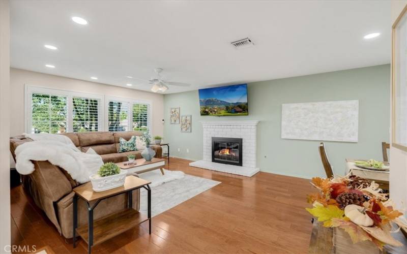 Living room with fire place