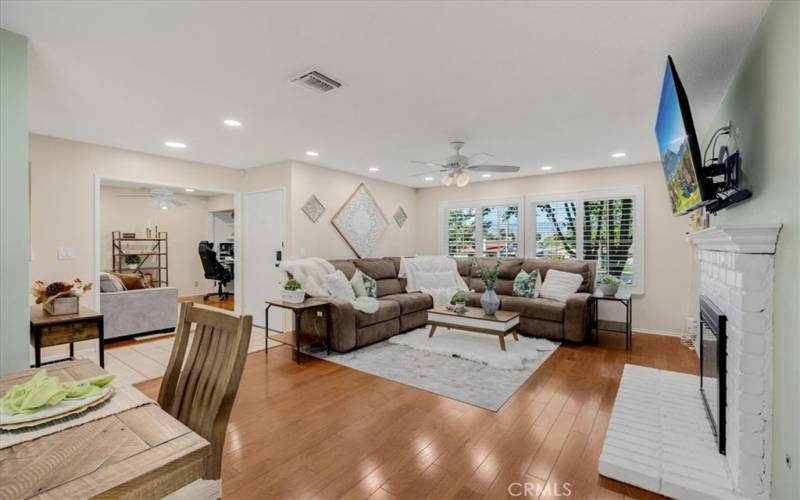 Living room to front door