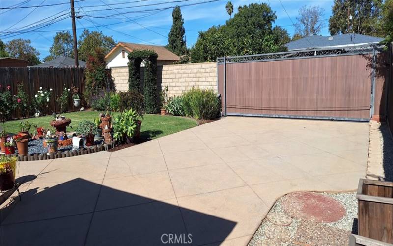 Back yard and automatic gate