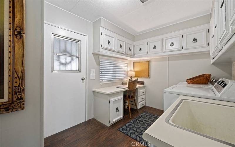 Large laundry room.