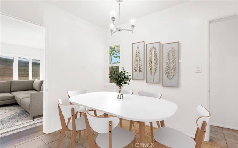 Virtually Staged Dining Area