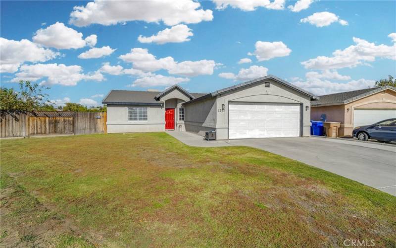 south facing, front curb appeal, red door for good luck : )