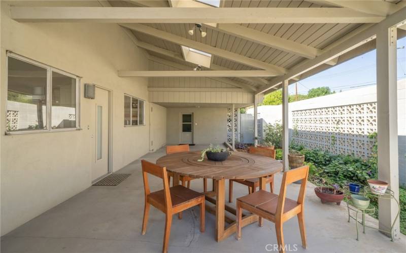 Patio right off the kitchen