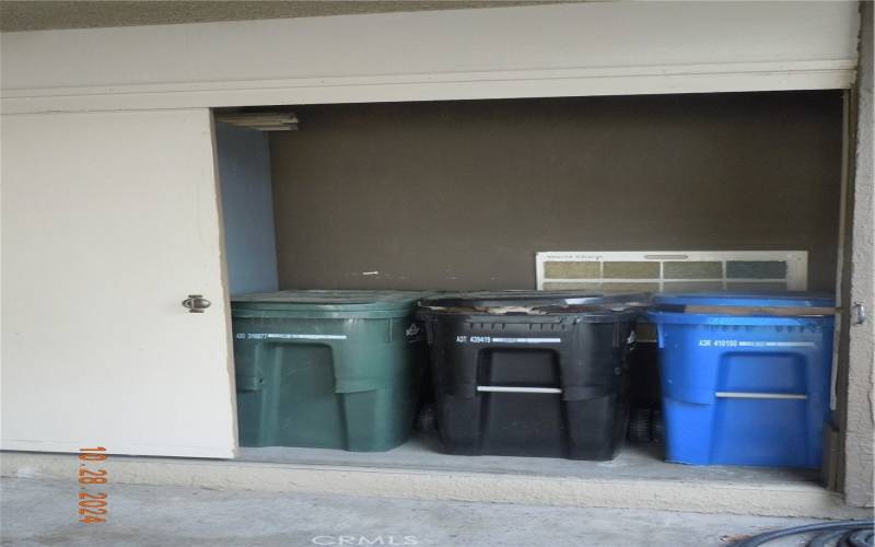 Carport has added storage.