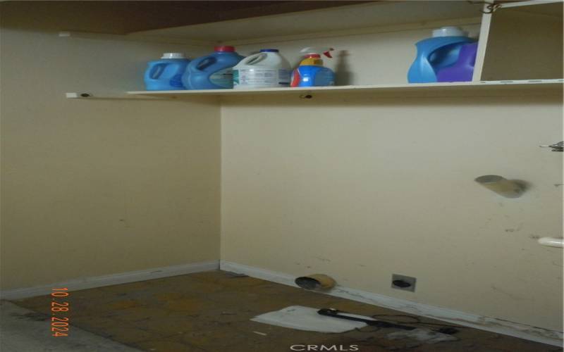 Laundry closet area in 1st floor powder room.