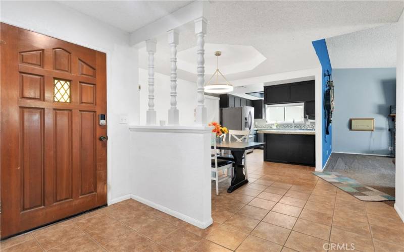 Neutral interior. Open floor plan.