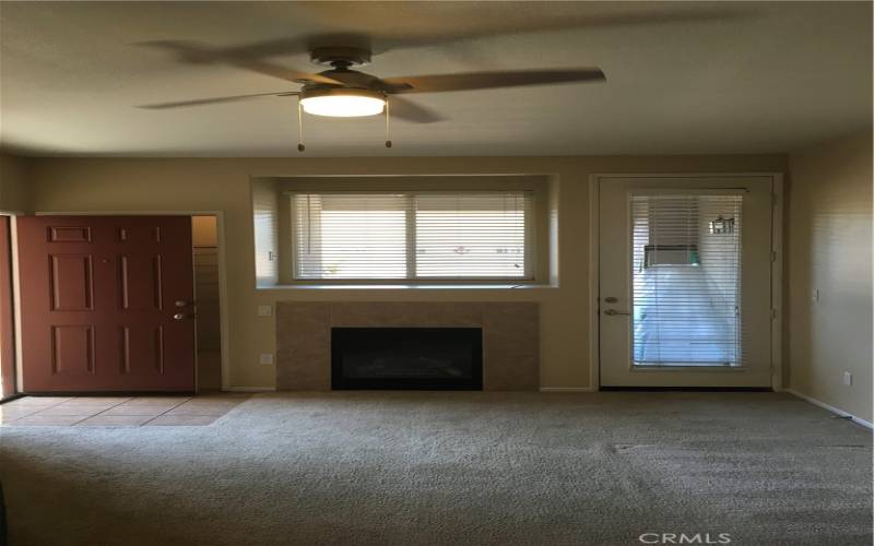 Living room with fireplace