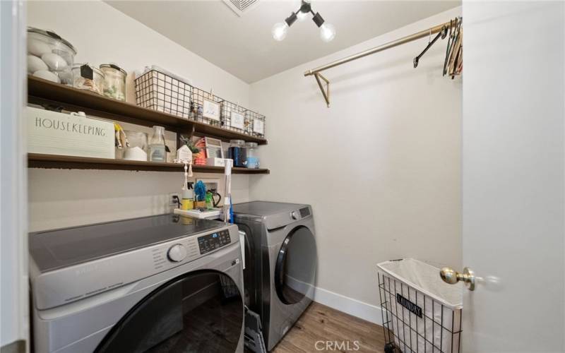 Upstairs laundry area