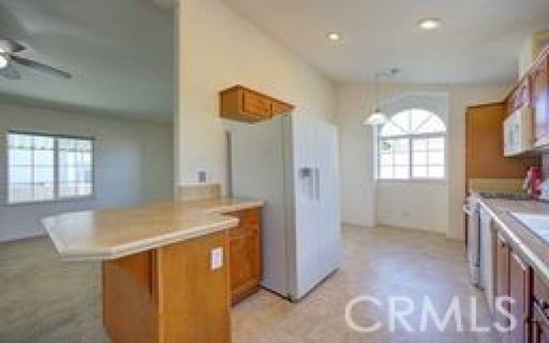 Kitchen Entrance with a sit down countertop