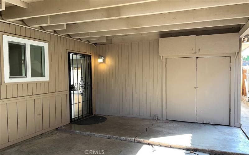 Laundry Hookups under Carport