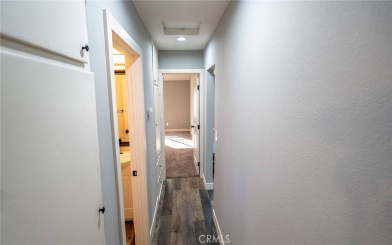 Hallway view into Bedroom 2