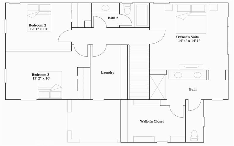 Residence 1 - Level 2 Floorplan