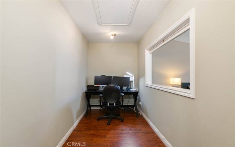 One of the walk-in closets in master suite