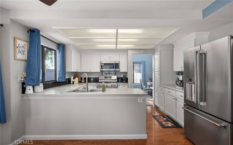 The kitchen viewed from the familz room