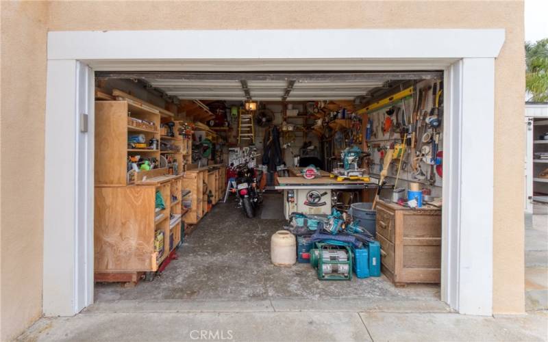 Garage woodworking shop