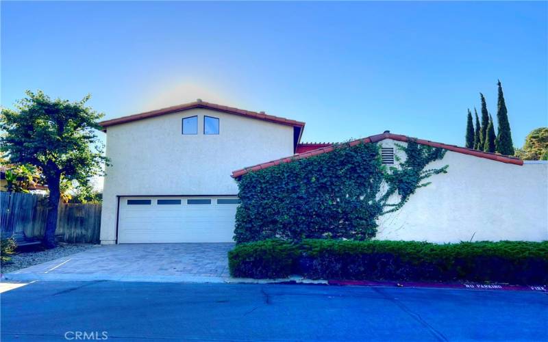 2 car garage with direct access, and driveway.