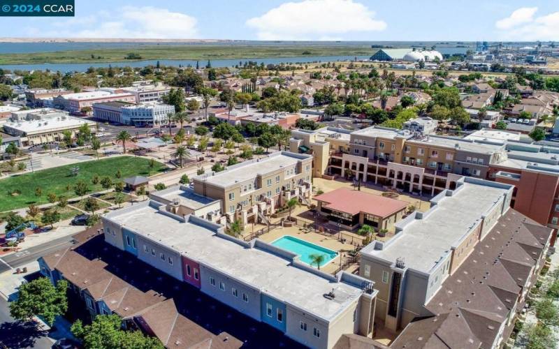 Nice community pool on the Clubhouse Level.  HOA also provides a clubhouse and gym next to the pool.