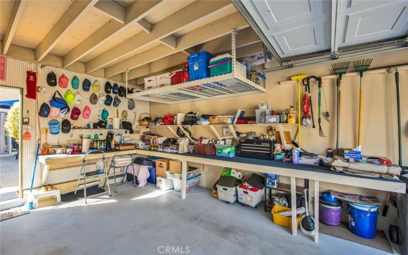 Private 2 car garage with tons of storage