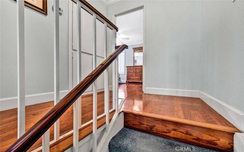 Upstairs landing with storage