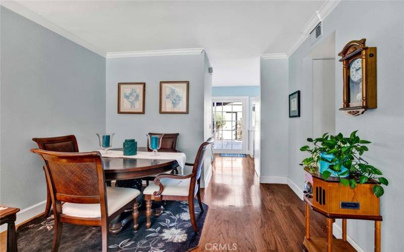 Living room used as formal dining