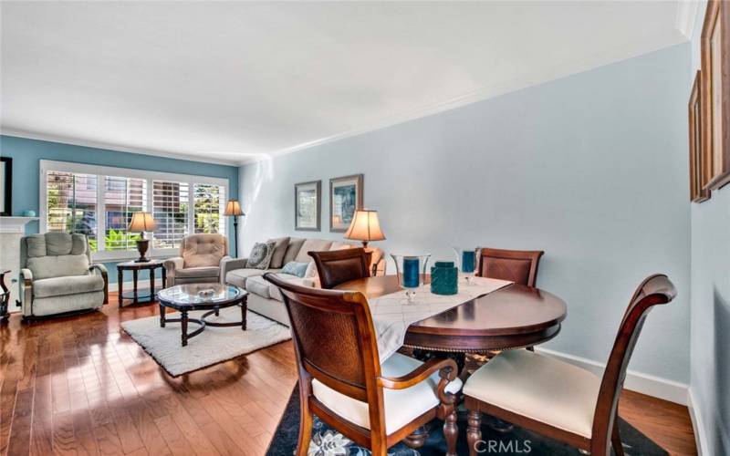 Living room used as formal dining