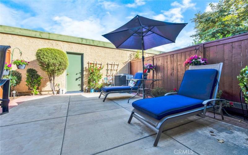 Patio with direct garage access