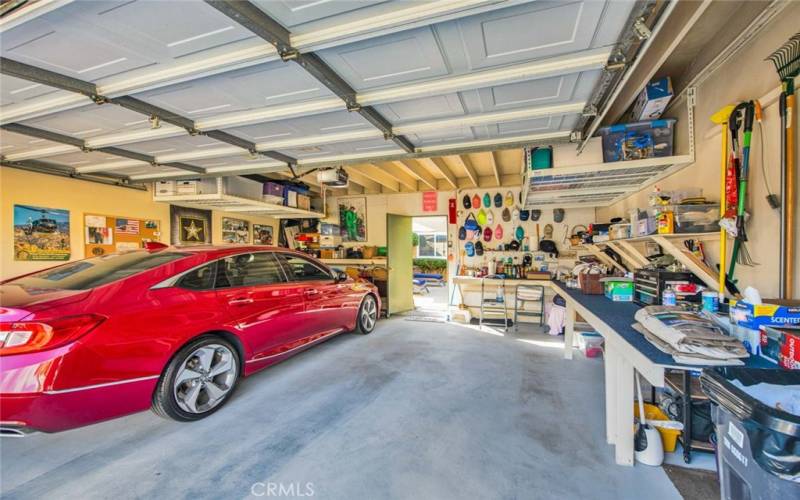 Private 2 car garage with tons of storage