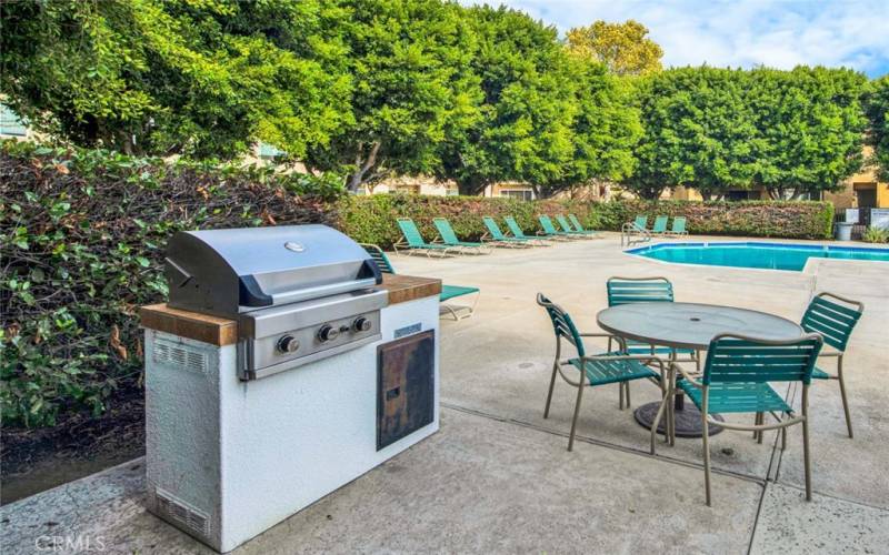 Community pool and BBQ area